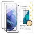 Miniatyrbillede 1 af 7: SÆT 2x 9H hærdet glas til hele skærmen på Samsung Galaxy S23 med sort Full Glue ramme