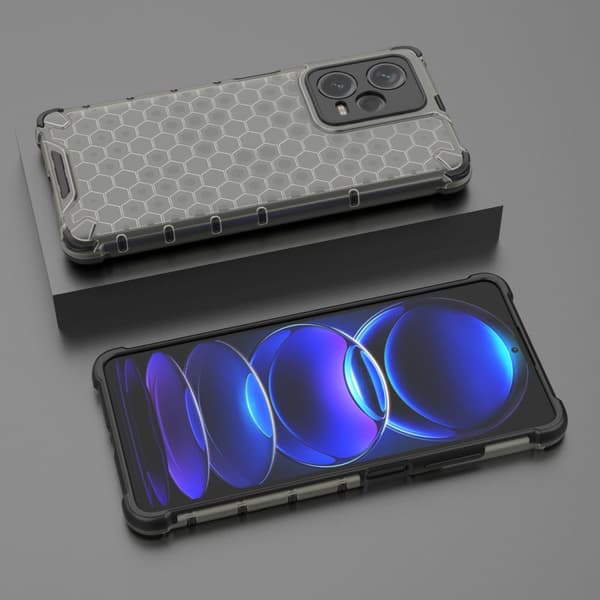 Pansarhybridfodral för Xiaomi Redmi Note 12 Pro+ Honeycomb svart