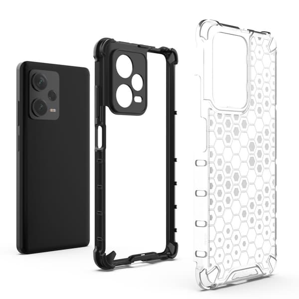 Pansarhybridfodral för Xiaomi Redmi Note 12 Pro+ Honeycomb svart