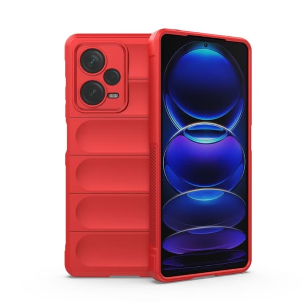 Flexibelt skal för Xiaomi Redmi Note 12 Pro+ Magic Shield-fodral, rött