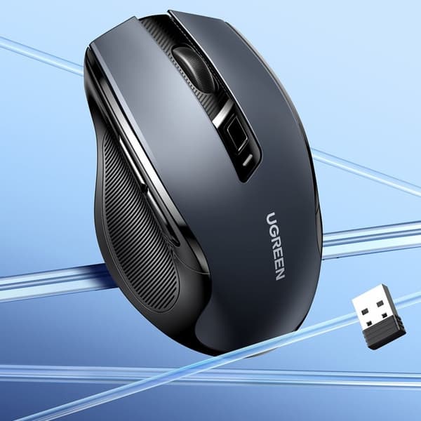 Optisk mus trådløs mus USB 2.4GHz / Bluetooth 5.0 4000 DPI svart