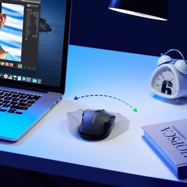 Optisk mus trådløs mus USB 2.4GHz / Bluetooth 5.0 4000 DPI svart