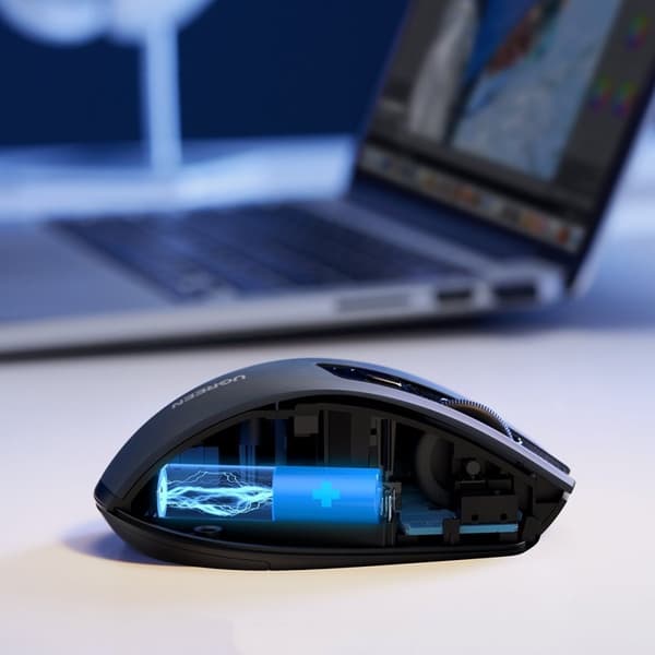 Optisk mus trådløs mus USB 2.4GHz / Bluetooth 5.0 4000 DPI svart