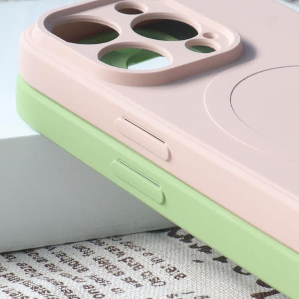 Silikonetui med MagSafe til iPhone 15 Plus Silikonetui creme