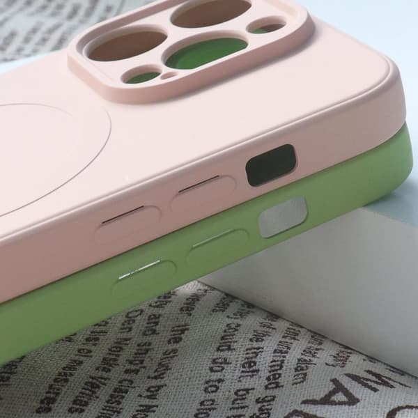 Silikonetui med MagSafe for iPhone 15 Silikonetui, grått