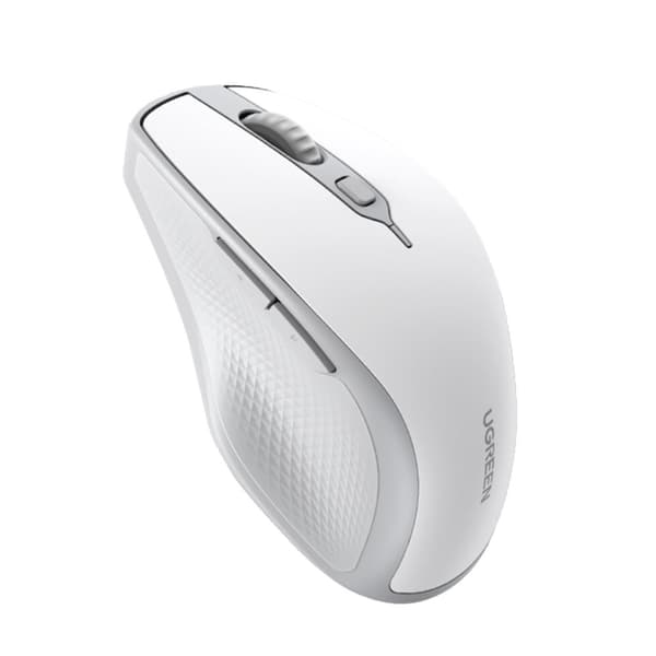 Ergonomisk trådlös datormus MU101 Bluetooth 2,4 GHz vit