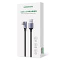 Pikkukuva 4 / 4: Kulma USB - USB-C-kaapeli 5Gb/s 3A 1m musta