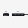 Miniatyrbilde 3 av 8: HUB Nettverksadapter USB-A - RJ45 10/100 Mbps / 3x USB 3.0 svart