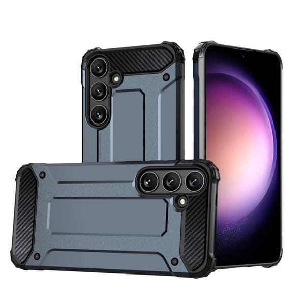 Forstærket pansret cover til Samsung Galaxy S24 Hybrid Armor, blå