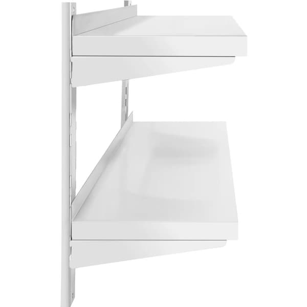 Dubbel, justerbar hängande cateringvägghylla, STÅL 100 x 40 cm
