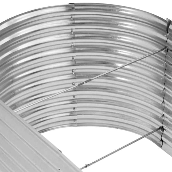 Havebed urtepotte til grøntsager og planter, ovalt STÅL 202 x 78 x 100 cm