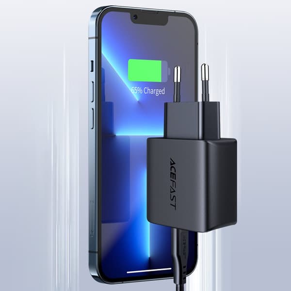 Hurtig USB-C 20W Power Delivery oplader hvid