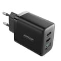 Miniatyrbillede 4 af 6: Hurtig netværksoplader 2x USB-C / 1x USB-A 32W sort