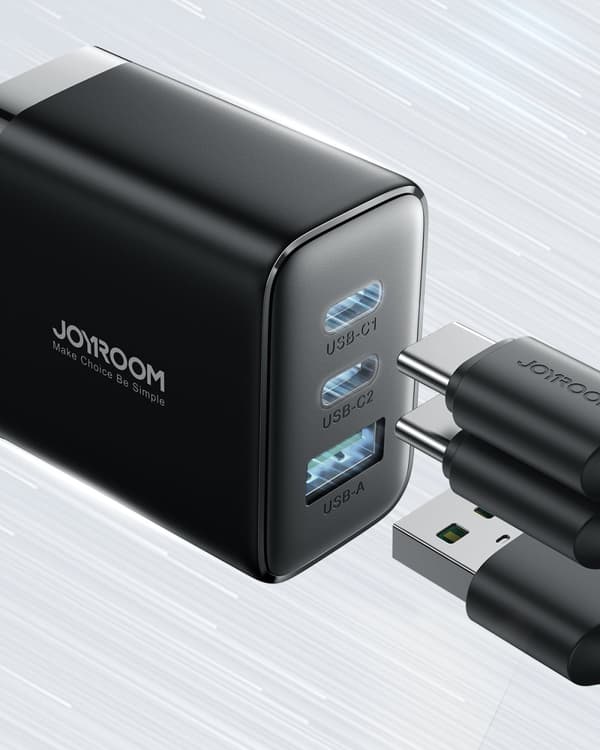 Hurtig netværksoplader 2x USB-C / 1x USB-A 32W sort