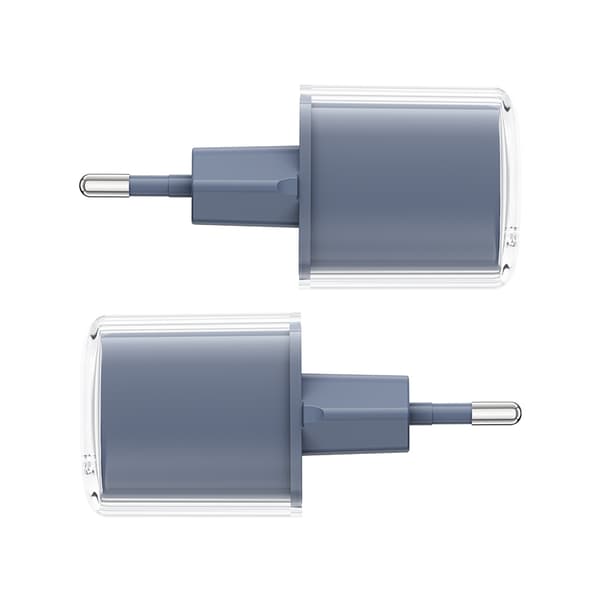 PD 30W GaN3 USB-C netværksoplader med display, grå