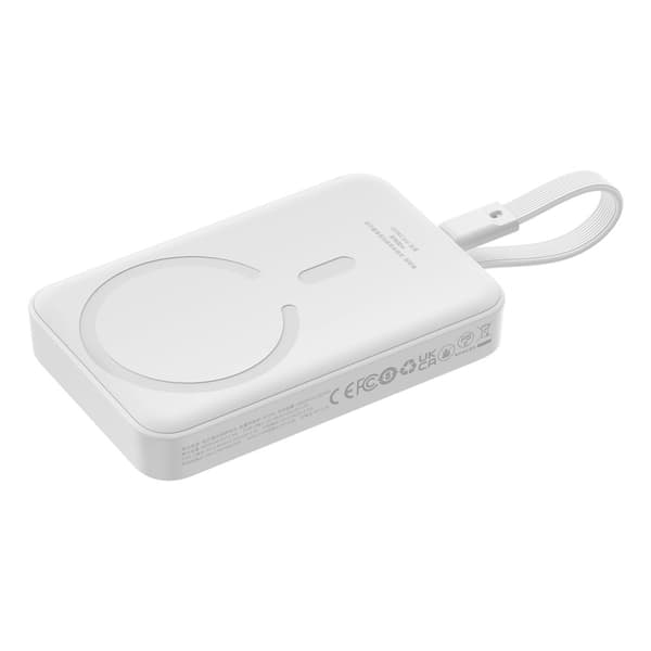 Mini Powerbank MagSafe 10000mAh 30W med USB-C-kabel 0,3m hvit