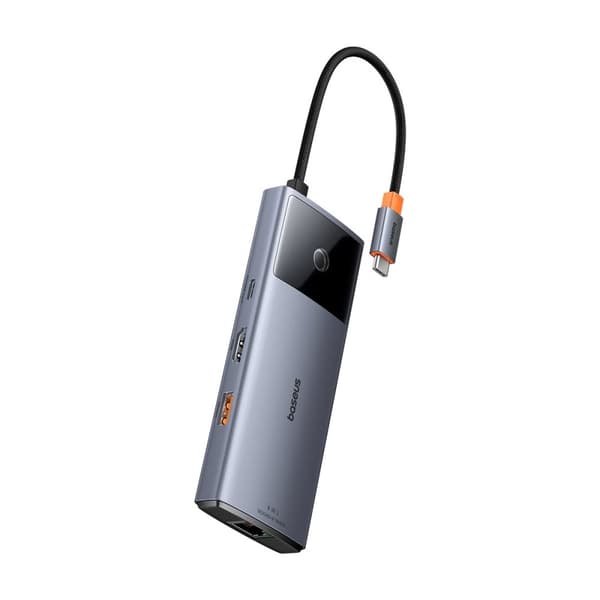 6i1 HUB Adapter USB-C til USB-A / USB-C / PD / HDMI / RJ-45 sort