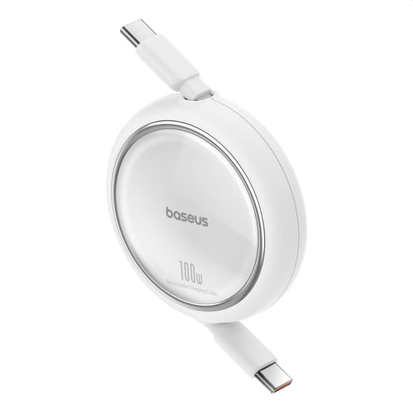 Kabel tilbagetrækkeligt optrækkeligt kabel USB-C 100W Free2Draw Mini 1m hvid