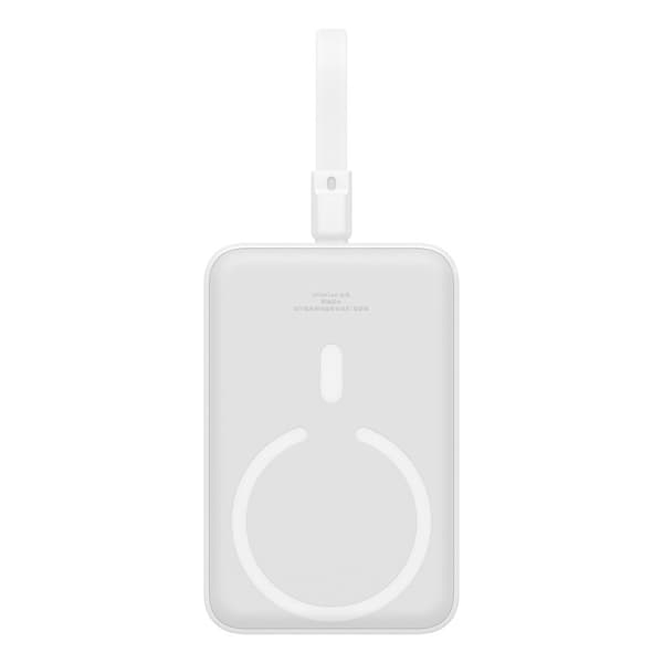 Mini Powerbank MagSafe 10000mAh 20W med Lightning-kabel for iPhone 0,3m hvit