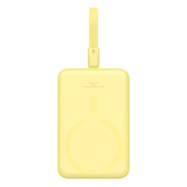 Mini Powerbank MagSafe 10000mAh 20W med Lightning-kabel til iPhone 0,3m gul