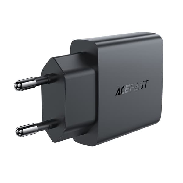 Lille flad GaN PD 20W USB-C oplader, sort