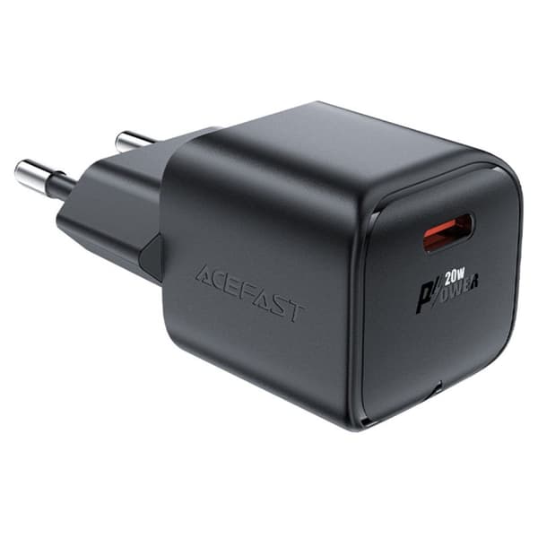 GaN PD 20W USB-C minilader, sort