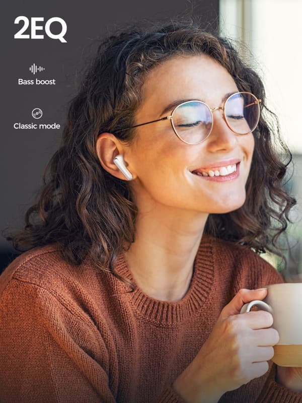 TWS Funpods Series JR-FB3 Bluetooth 5.3 trådløse hodetelefoner hvite
