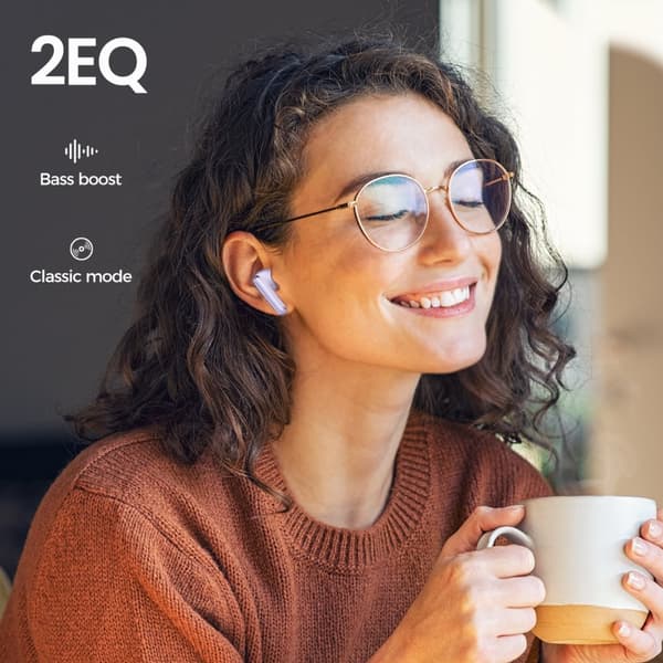 TWS Funpods Series JR-FB3 Bluetooth 5.3 trådlösa hörlurar lila