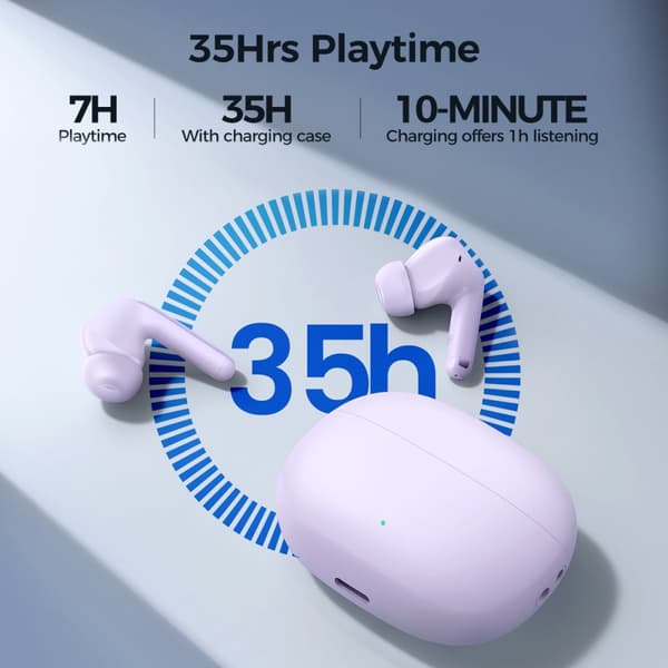 TWS Funpods Series JR-FB3 Bluetooth 5.3 trådlösa hörlurar lila