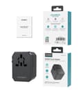 Miniatyrbilde 4 av 6: Universal USB-C reiselader 2x USB-A PD 30W US EU UK AU plugger sorte
