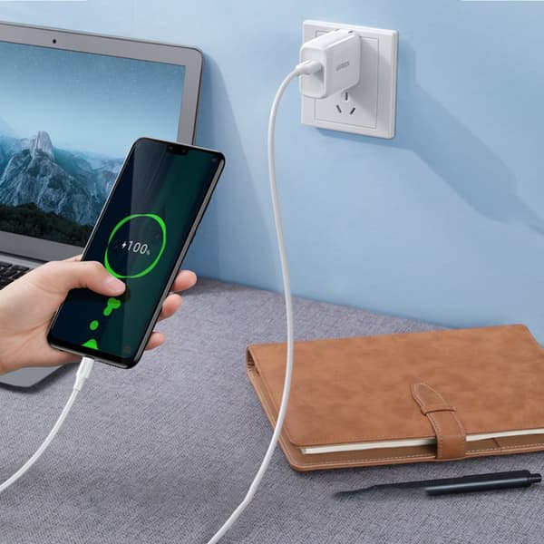 PVC-kaapeli USB0-A - microUSB 480 Mb/s 1m valkoinen