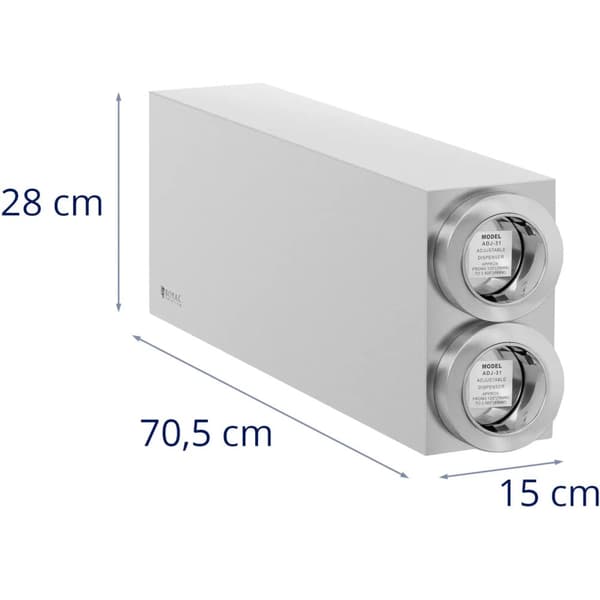 Dispensermater for engangskopper med 2 STÅL dispensere 81 - 89 mm