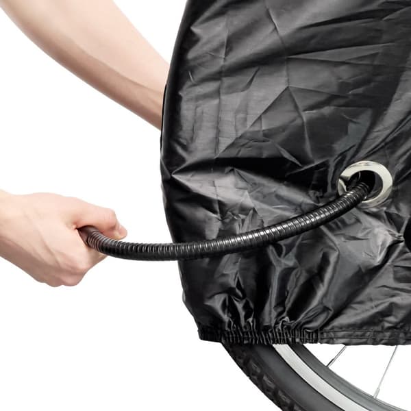 Vandtæt cykelcover med hjullåsehul str. XL - sort