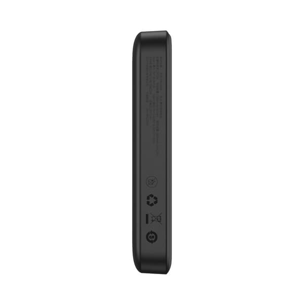Mini powerbank 10000mAh med induktiv opladning MagSafe 15W PD QC 20W sort