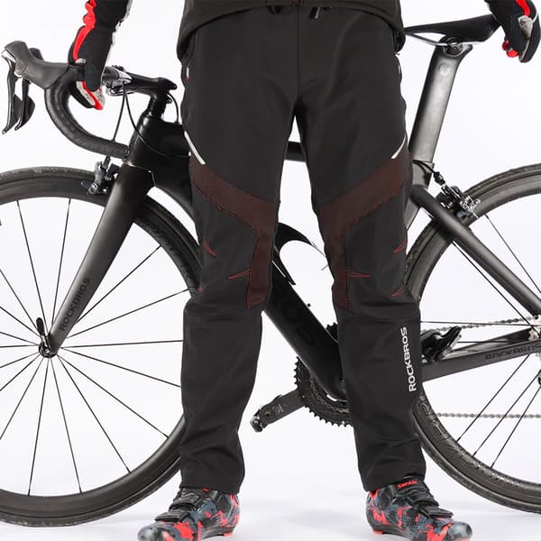 Termocykelbukser, beskyttelse mod vand og vind, str. S, sort