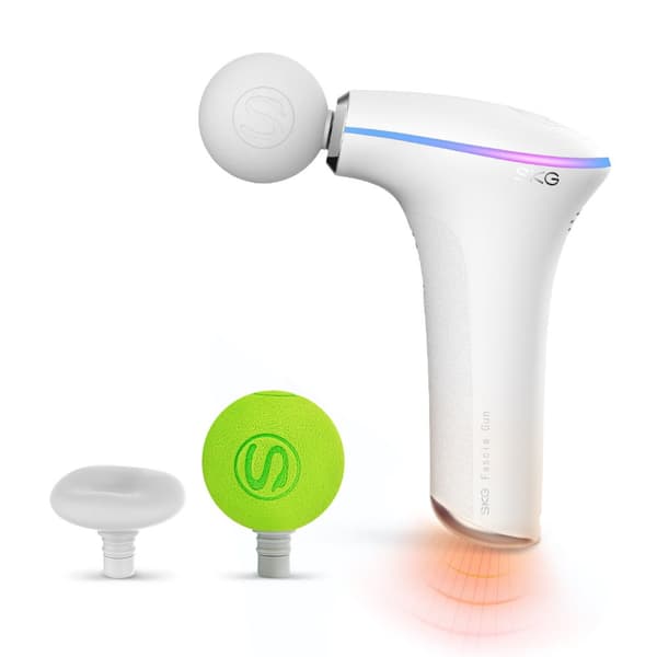 Massager massagepistol 3 hoveder til hele kroppen SKG F5-EN - hvid