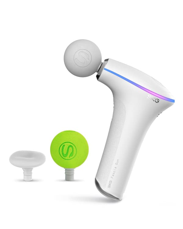 Massager massagepistol 3 hoveder til hele kroppen SKG F5-EN - hvid