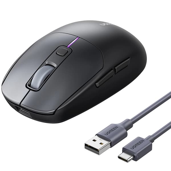 Trådlös Bluetooth 5.0 USB 2.4GHz datormus - svart
