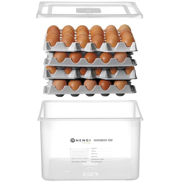 Eggbeholder 8 brett for 120 egg OVOBOX 18 l 355 x 325 x 200 mm