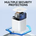 Miniatyrbilde 6 av 9: PD QC 3.0 vegglader 100-240V 20W USB-C USB-A hvit