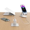 Miniatyrbilde 8 av 9: PD QC 3.0 vegglader 100-240V 20W USB-C USB-A hvit