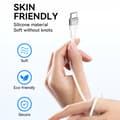 Miniatyrbillede 8 af 8: Holdbart fleksibelt kabel USB-C - USB-C PD 65W 1m hvid