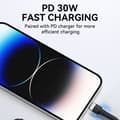 Miniatyrbillede 5 af 6: Kabel til iPhone USB-C - Lightning PD 30W 1m sort