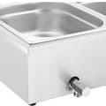 Miniatyrbillede 4 af 7: Bain-marie madvarmer varmebuffet med låg 3 x GN 1/2 2000 W