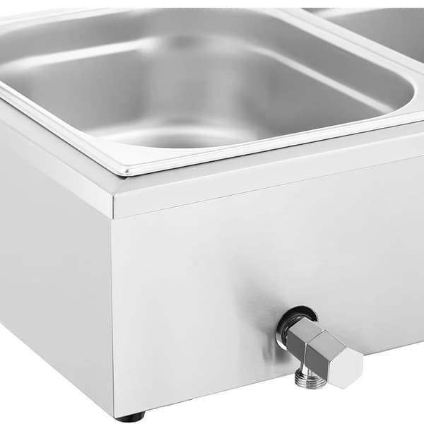 Bain-marie madvarmer varmebuffet med låg 3 x GN 1/2 2000 W