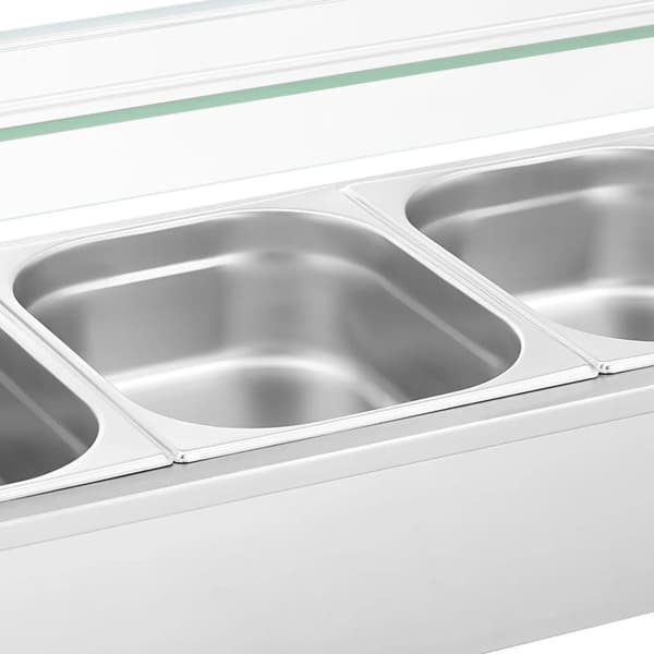 Bain-marie madvarmer varmebuffet med låg 3 x GN 1/2 2000 W