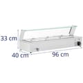 Miniatyrbillede 7 af 7: Bain-marie madvarmer varmebuffet med låg 3 x GN 1/2 2000 W