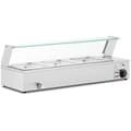 Miniatyrbillede 2 af 7: Bain-marie madvarmer varmebuffet med låg 3 x GN 1/2 2000 W