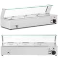 Miniatyrbillede 1 af 7: Bain-marie madvarmer varmebuffet med låg 3 x GN 1/2 2000 W
