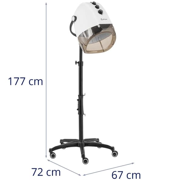 Hjelmhårføner med ionisering, stående, 70 C, 1000 W